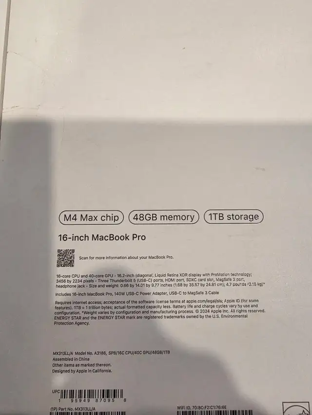 Macbook Pro 16 inch M4 Max 48GB / 1TB - Photo 10