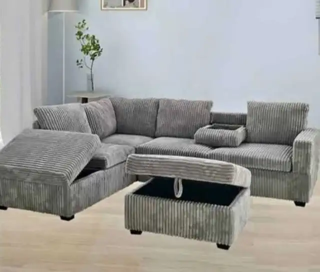 6seater corduroy sectional sofa couch available