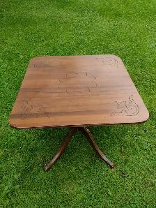 Vintage wood folding accent table
