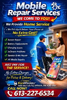 Broken Phone? We Pick Up & Repair – Free Delivery In Ottawa