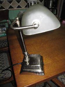 BANKERS LAMP LAWYERS FROSTED ADJUSTABLE CLEAR SHADE W/2 PLUGS - Photo 7