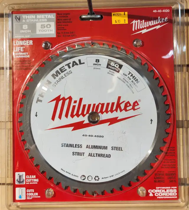Milwaukee 8' Metal Blade 48-40-4520 Brand New