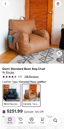 Big Joe Dorm Standard Bean Bag Chai - Photo 6