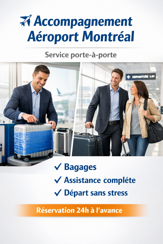 Accompagnement aéroport – Service complet bagages et transport