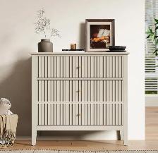 Modern Fluted 3-Drawer Dresser - Photo 2