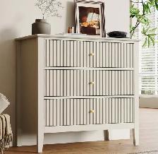 Modern Fluted 3-Drawer Dresser - Photo 5