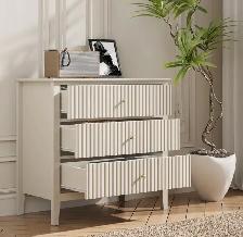 Modern Fluted 3-Drawer Dresser - Photo 8