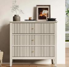 Modern Fluted 3-Drawer Dresser - Photo 9