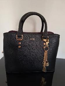Aldo Legoiri Black and Gold Purse / Bag