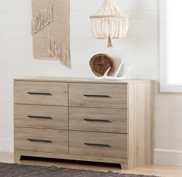 Modern 6-Drawer Double Dresser
