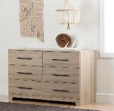 Modern 6-Drawer Double Dresser
