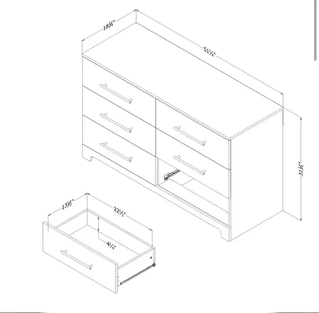 Modern 6-Drawer Double Dresser - Photo 5