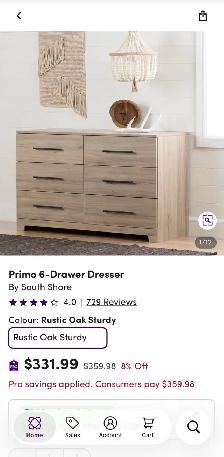 Modern 6-Drawer Double Dresser - Photo 9