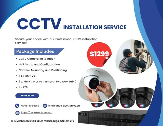 SECURITY CAMERA 8 CHANEL KIT WITH COMPLETE INSTALLATION @ $1299