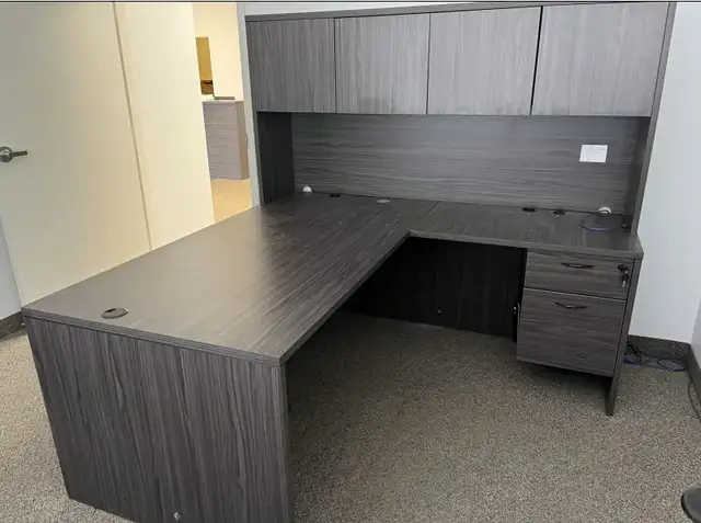 L-Shape Desk with Hutch-Used Desk-Call Us Now! - Photo 2