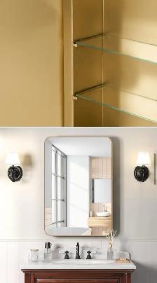 Modern Mirrored Bathroom Medicine Cabinet - Photo 6