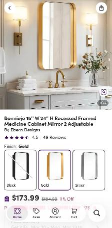 Modern Mirrored Bathroom Medicine Cabinet - Photo 8