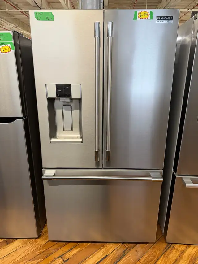 Frigidaire professional stainless steel three door fridge 2024