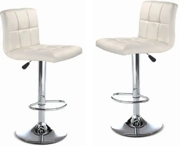 BRAND NEW HIGH BACK DESIGNER BAR STOOLS (WHITE). - Photo 3