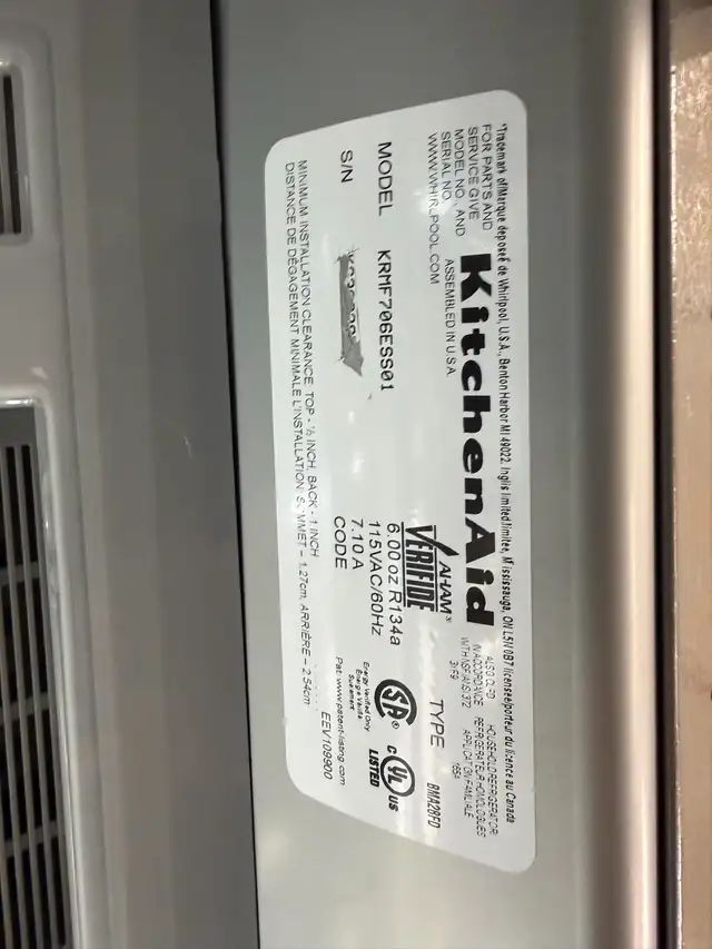 kitchenAid stainless steel five door fridge 2019 - Photo 3