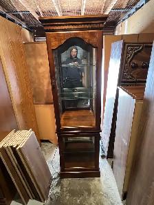 Free delivery used Wooden Curio Display Cabinet