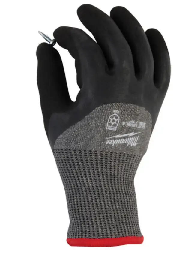 Milwaukee Cut Level 5 Winter Dipped Work Gloves