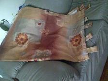 BEAU RIDEAU NEUF TISSU SOYEUX DOUBLÉ 54'LARx87'ou 84'HAUT $20.00