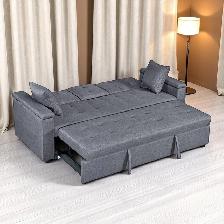 Brand New Sleeper Sofa Bed With Smart Storage Grey in Big Sale