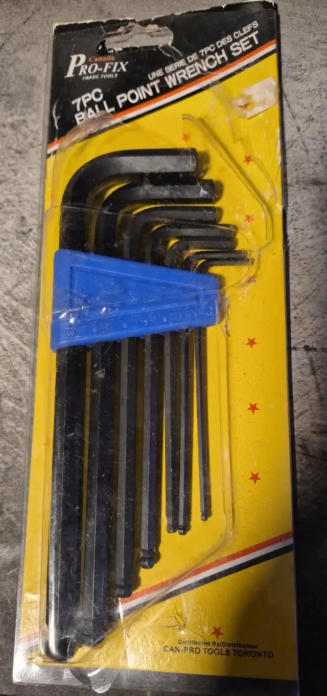 7PC METRIC BALL-END HEX / ALLEN KEY SET – LONG ARM – NEW – $5