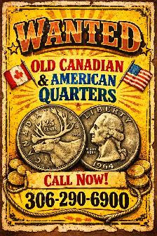 Wanted all old Canadian and American quarters