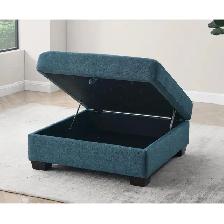 Storage Ottoman Blue - Photo 2