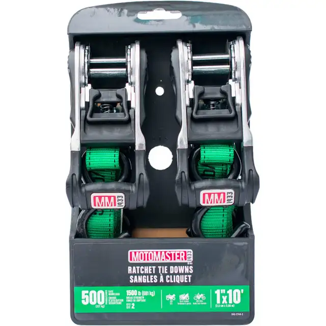 MotoMaster 1,500-lb Ratchet Tie Down Straps with Padded Handle 2 - Photo 2