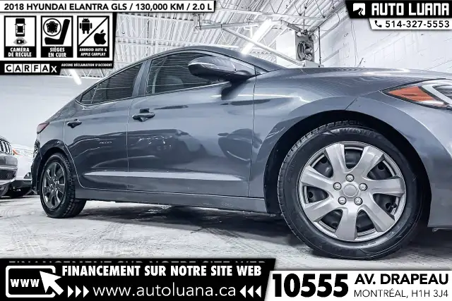 2018 HYUNDAI Elantra GLS CARPLAY/CAM/CUIR/TOIT/CAP. ANGLE MORT - Photo 2