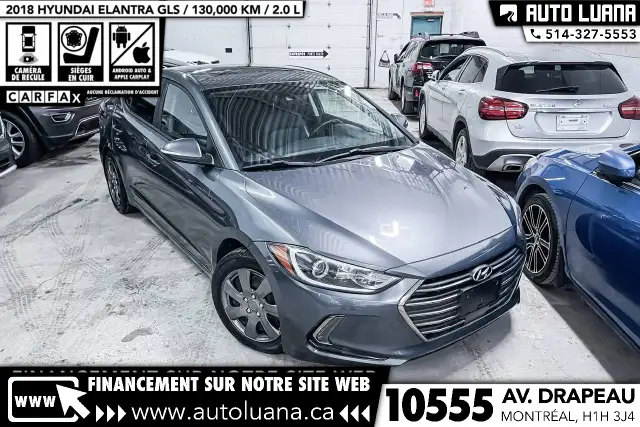 2018 HYUNDAI Elantra GLS CARPLAY/CAM/CUIR/TOIT/CAP. ANGLE MORT - Photo 5