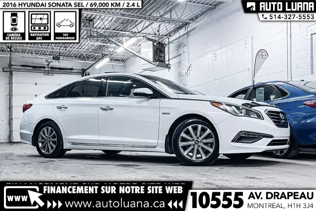 2016 HYUNDAI Sonata Limited TOIT PANO/CUIR/NAVI/KEYLESS/69,000km