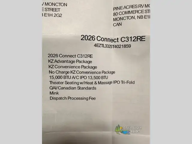 2026 KZ Connect C312RE Rear Entertainment - Photo 41