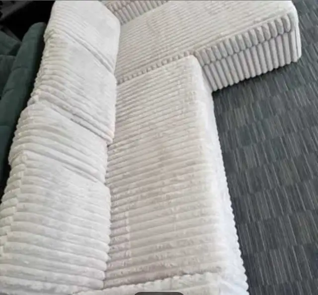 Beige colour  Sectional Sofa with Pull-out Bed