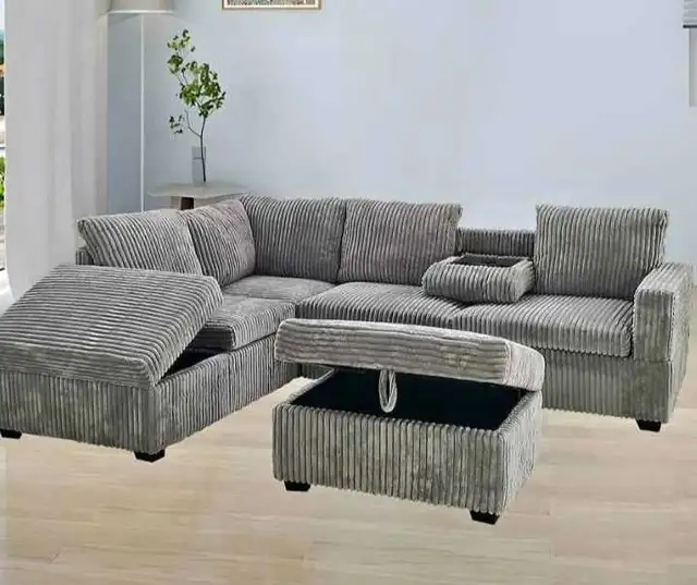 6seater corduroy sectional sofa couch available