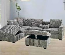 6seater corduroy sectional sofa couch available