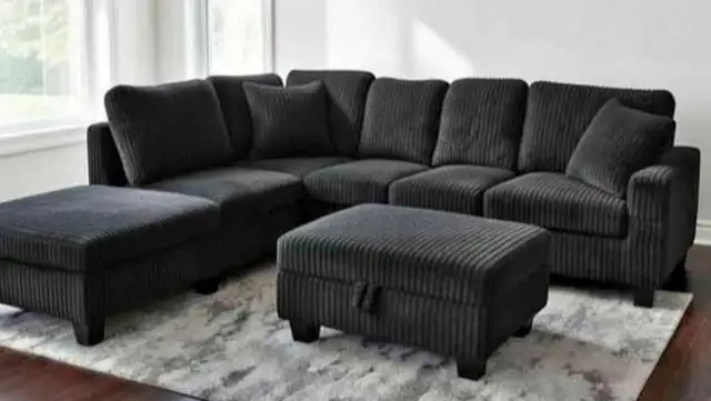 6 seater corduroy sectional sofa for sale with home delivery