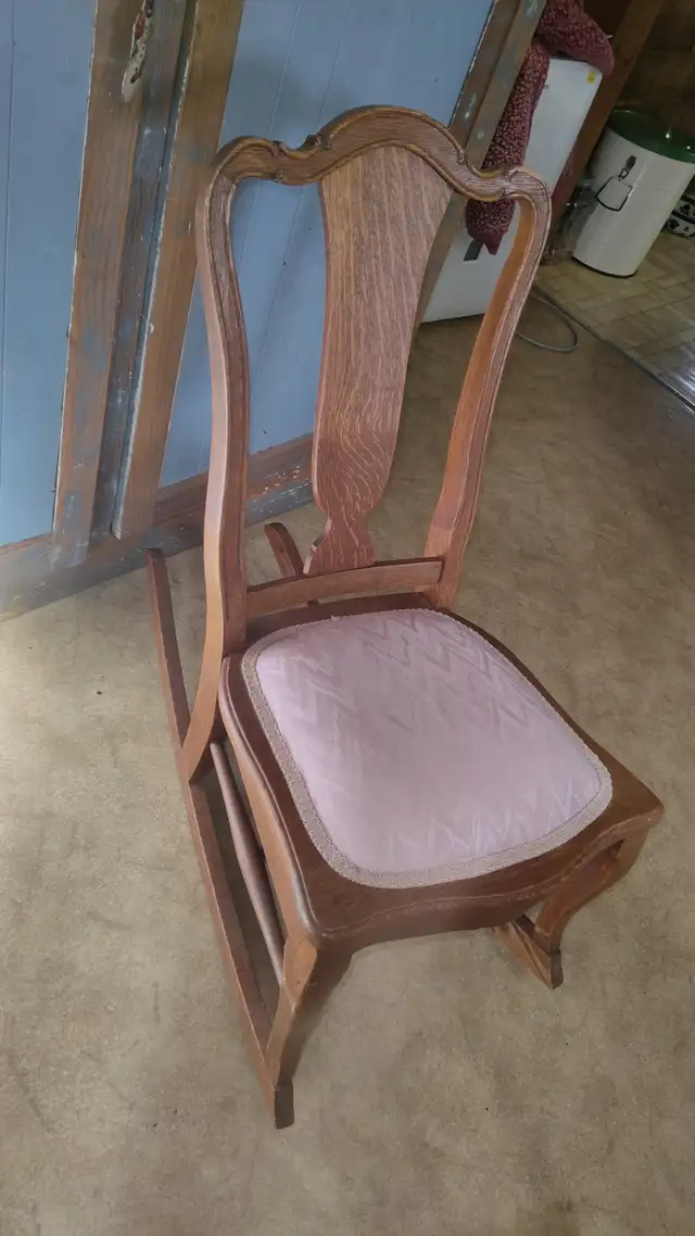 Childs walnut rocking chair early 1900s
