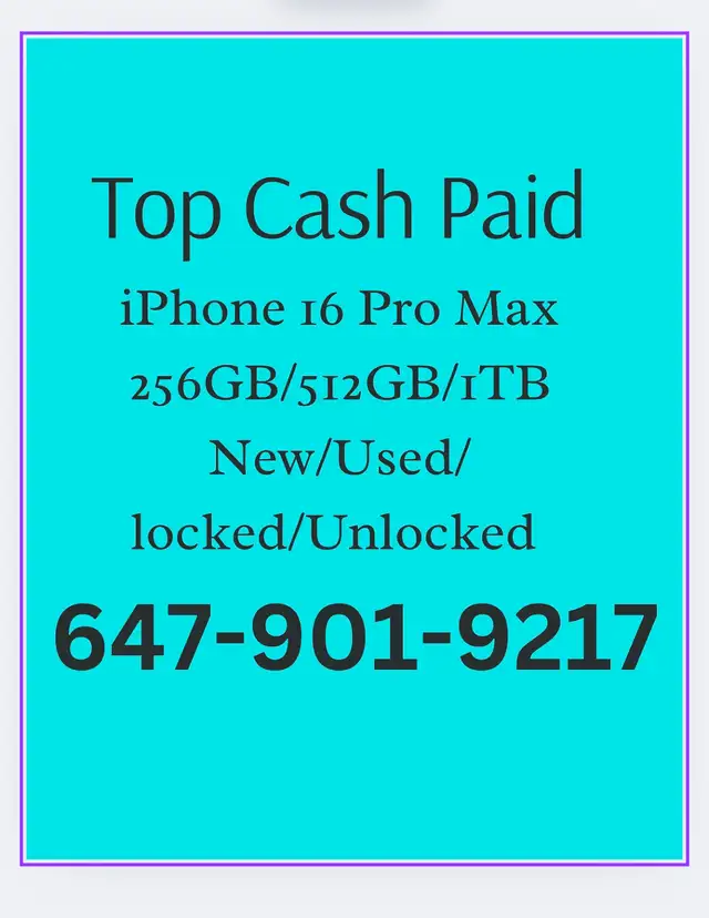 CASH paid for NEW iPhone 16 pro max 256gigabytes