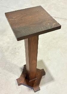 Vintage Wood Plant Column (Arts & Crafts Mission Style)