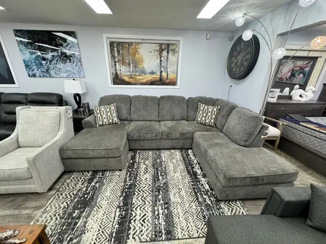 New 2Piece Sectional Sofa In Fabric Upholstery Huge Sale Begins