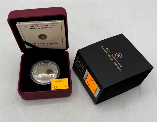 2011 $10 .999 Silver Hallway of Heroes Coin with Papers & Case