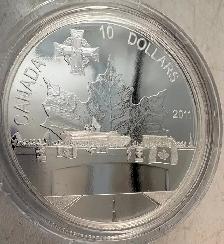 2011 $10 .999 Silver Hallway of Heroes Coin with Papers & Case - Photo 2