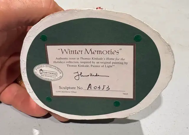 "Winter Memories" Resin Sculpture (Kinkade Hawthorne Collection) - Photo 5