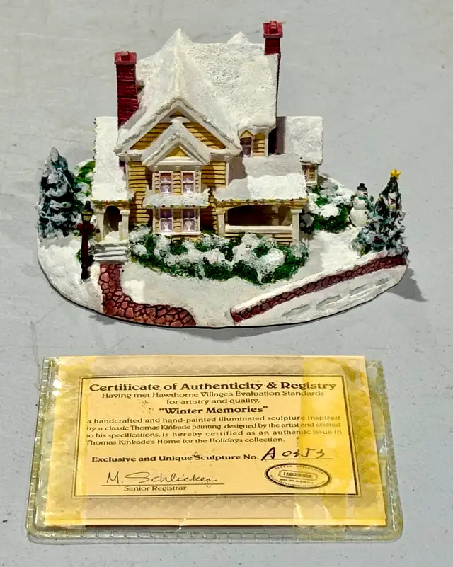 "Winter Memories" Resin Sculpture (Kinkade Hawthorne Collection) - Photo 7