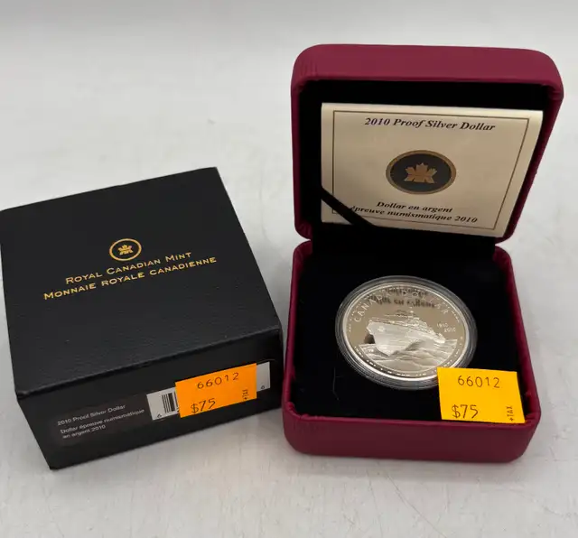 2010 Proof Silver Dollar 25.175gr .925 Silver with Papers & Case