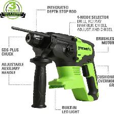 Greenworks 24v Rotary Hammer - Photo 2